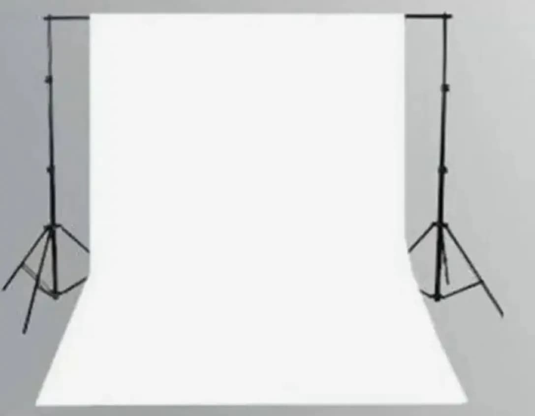 3X6M White Material Backdrop with complete Stand